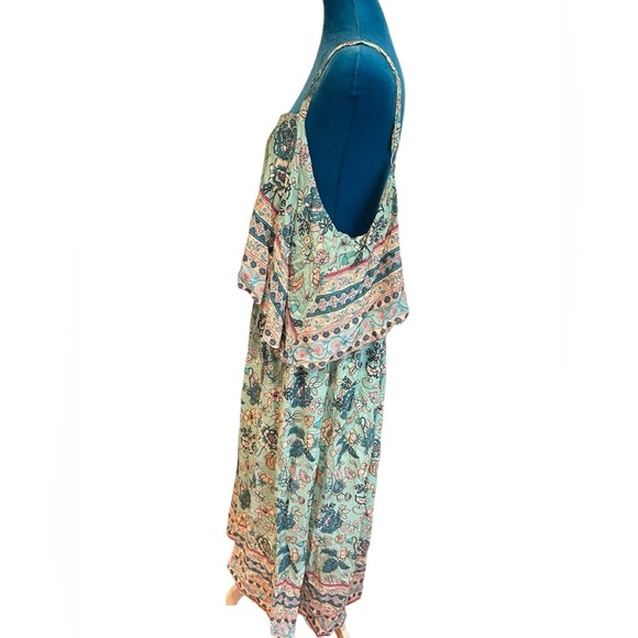 Blue Floral Bohemian Maxi Dress Size 18-20 - Picture 5 of 7